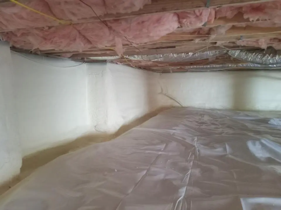 Crawl space encapsulation with closed-cell spray foam for Spray Foam Roofing in Makawao